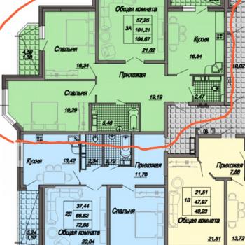 Продается 3-х комнатная квартира, 105 м²