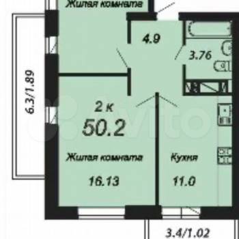 Сдается 2-х комнатная квартира, 47 м²