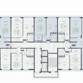 Продается 2-х комнатная квартира, 53,9 м²