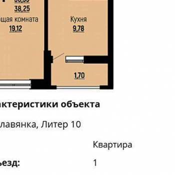 Продается 1-комнатная квартира, 38,3 м²