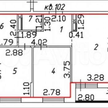Сдается 2-х комнатная квартира, 53 м²