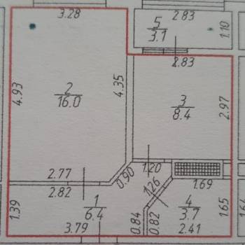Продается 1-комнатная квартира, 36,1 м²