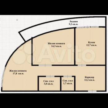 Сдается 2-х комнатная квартира, 62,5 м²
