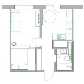Продается 1-комнатная квартира, 34 м²