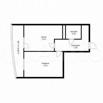 Продается 1-комнатная квартира, 38,1 м²