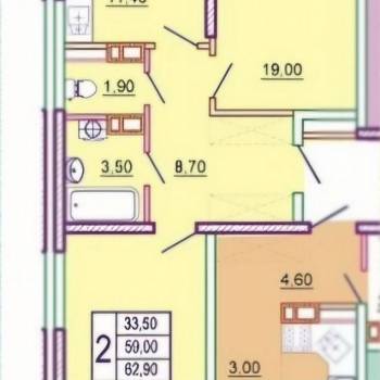 Продается 2-х комнатная квартира, 67 м²