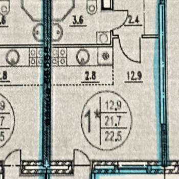 Продается 1-комнатная квартира, 22,5 м²