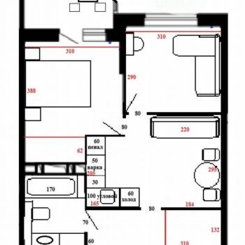 Сдается 2-х комнатная квартира, 47 м²