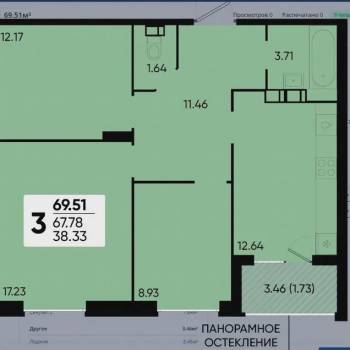 Продается 3-х комнатная квартира, 70 м²
