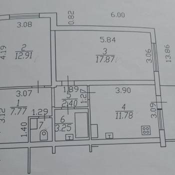 Продается 2-х комнатная квартира, 57,3 м²