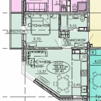 Продается 1-комнатная квартира, 40 м²