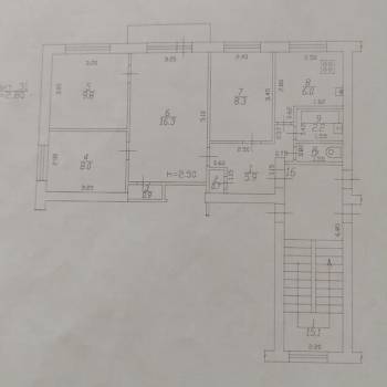 Продается Многокомнатная квартира, 59,3 м²