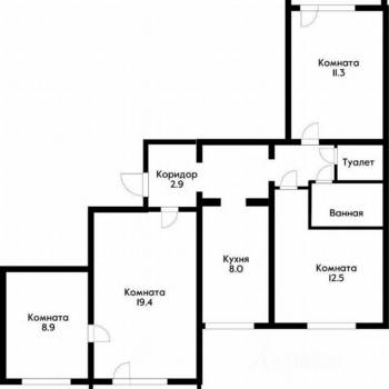 Продается Многокомнатная квартира, 75 м²