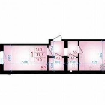 Продается 1-комнатная квартира, 39,6 м²