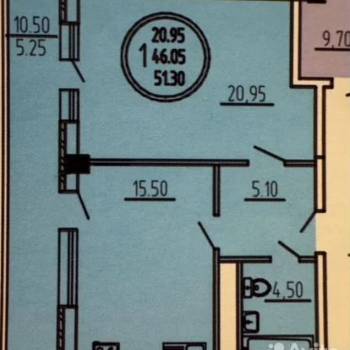 Сдается 1-комнатная квартира, 48 м²