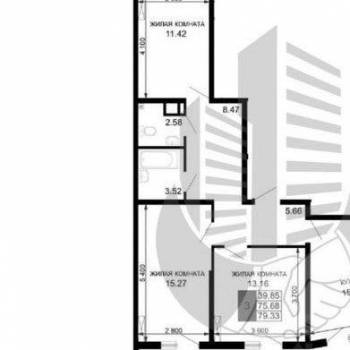 Продается 3-х комнатная квартира, 76,8 м²