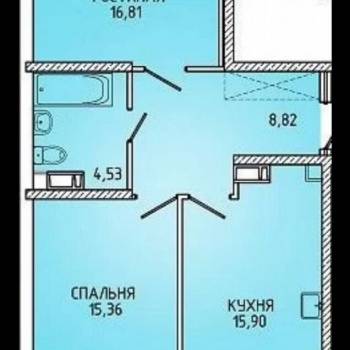 Продается 2-х комнатная квартира, 63 м²