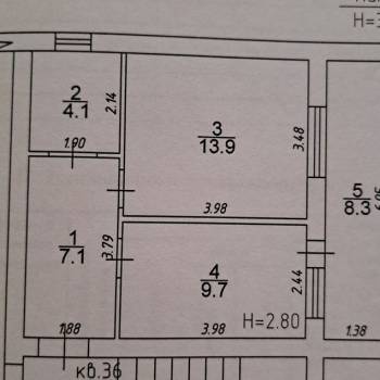 Продается 2-х комнатная квартира, 43 м²