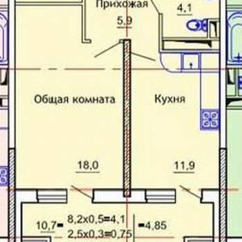 Продается 1-комнатная квартира, 47 м²