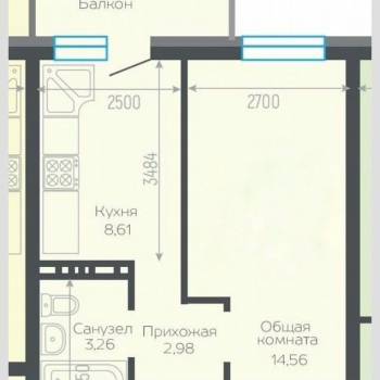 Продается 1-комнатная квартира, 33 м²