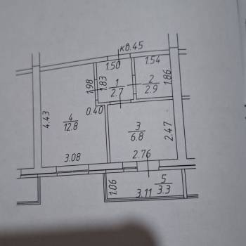 Продается 1-комнатная квартира, 25,6 м²
