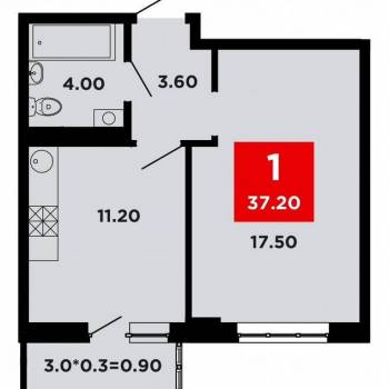 Сдается 1-комнатная квартира, 38 м²
