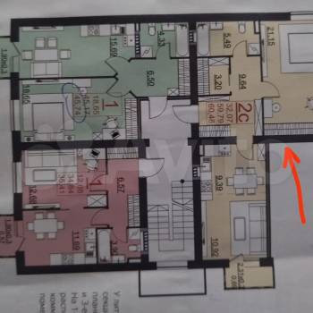 Продается 2-х комнатная квартира, 60,1 м²