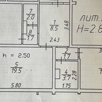 Продается 2-х комнатная квартира, 65,4 м²