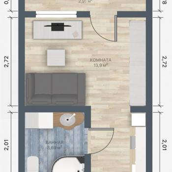 Продается 1-комнатная квартира, 20,4 м²