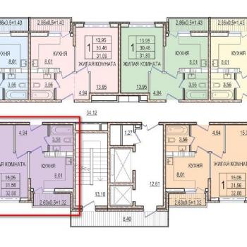 Продается 1-комнатная квартира, 32 м²