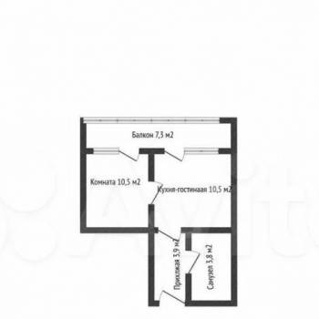 Продается 1-комнатная квартира, 27,3 м²