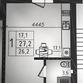Продается 1-комнатная квартира, 30,2 м²