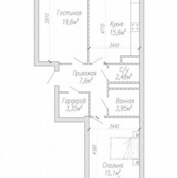 Продается 2-х комнатная квартира, 71,4 м²