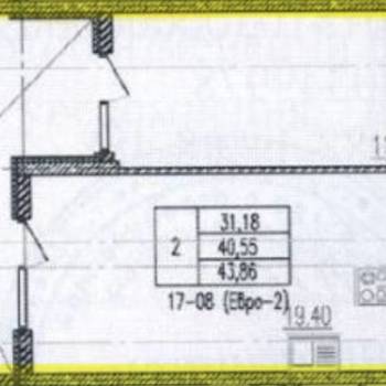 Продается 1-комнатная квартира, 40,5 м²
