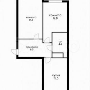 Продается 2-х комнатная квартира, 56,3 м²