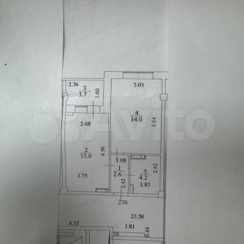 Продается 1-комнатная квартира, 33,8 м²