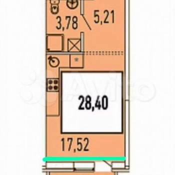 Сдается 1-комнатная квартира, 28 м²