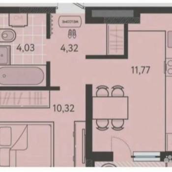 Продается 1-комнатная квартира, 30,4 м²