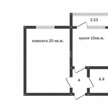 Продается 1-комнатная квартира, 39,5 м²