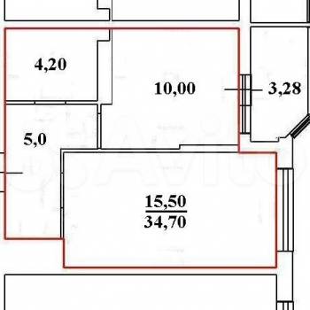 Продается 1-комнатная квартира, 38 м²