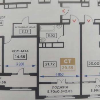 Продается 1-комнатная квартира, 32 м²