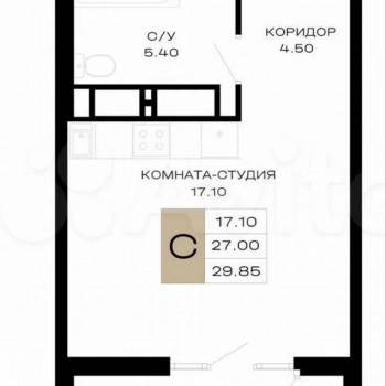 Продается 1-комнатная квартира, 32 м²