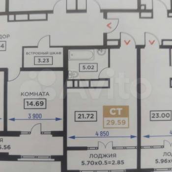 Продается 1-комнатная квартира, 32 м²