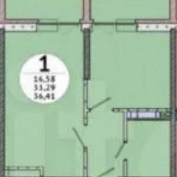 Продается 1-комнатная квартира, 35 м²