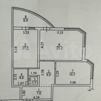 Продается 2-х комнатная квартира, 81,6 м²