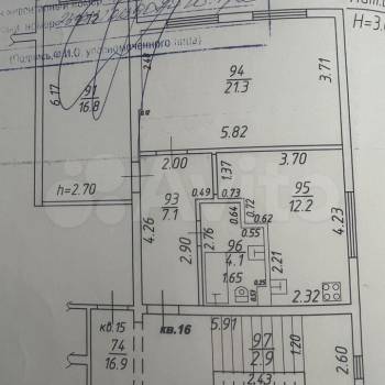 Продается 2-х комнатная квартира, 61,5 м²