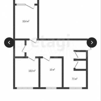 Продается 3-х комнатная квартира, 59 м²