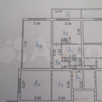Продается 2-х комнатная квартира, 59,1 м²