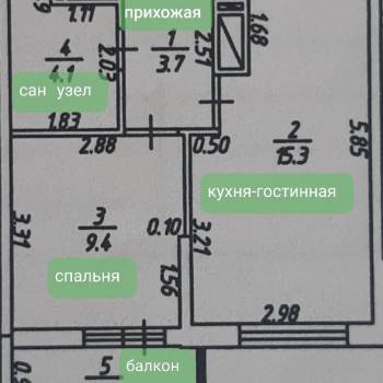 Продается 1-комнатная квартира, 32,5 м²