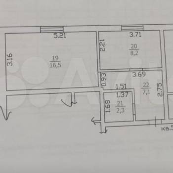 Продается 1-комнатная квартира, 34,1 м²